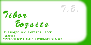 tibor bozsits business card